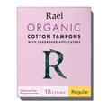 Regular Cardboard Applicator Tampons Made With Organic Cotton