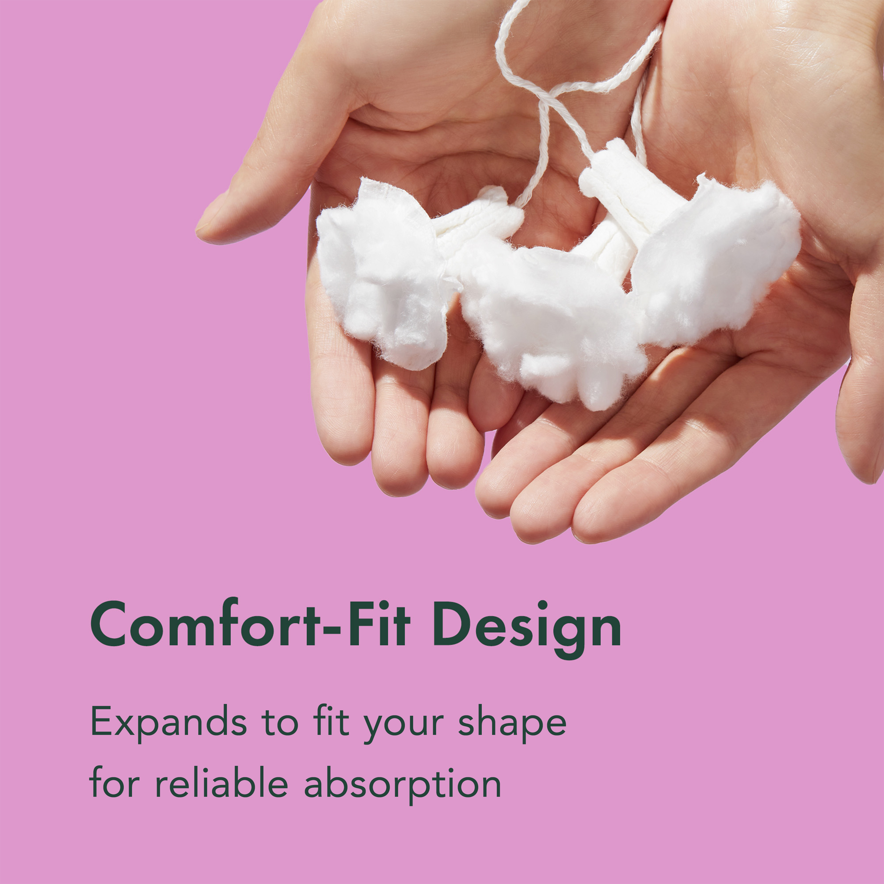 Regular Slim Applicator Tampons Made With Organic Cotton
