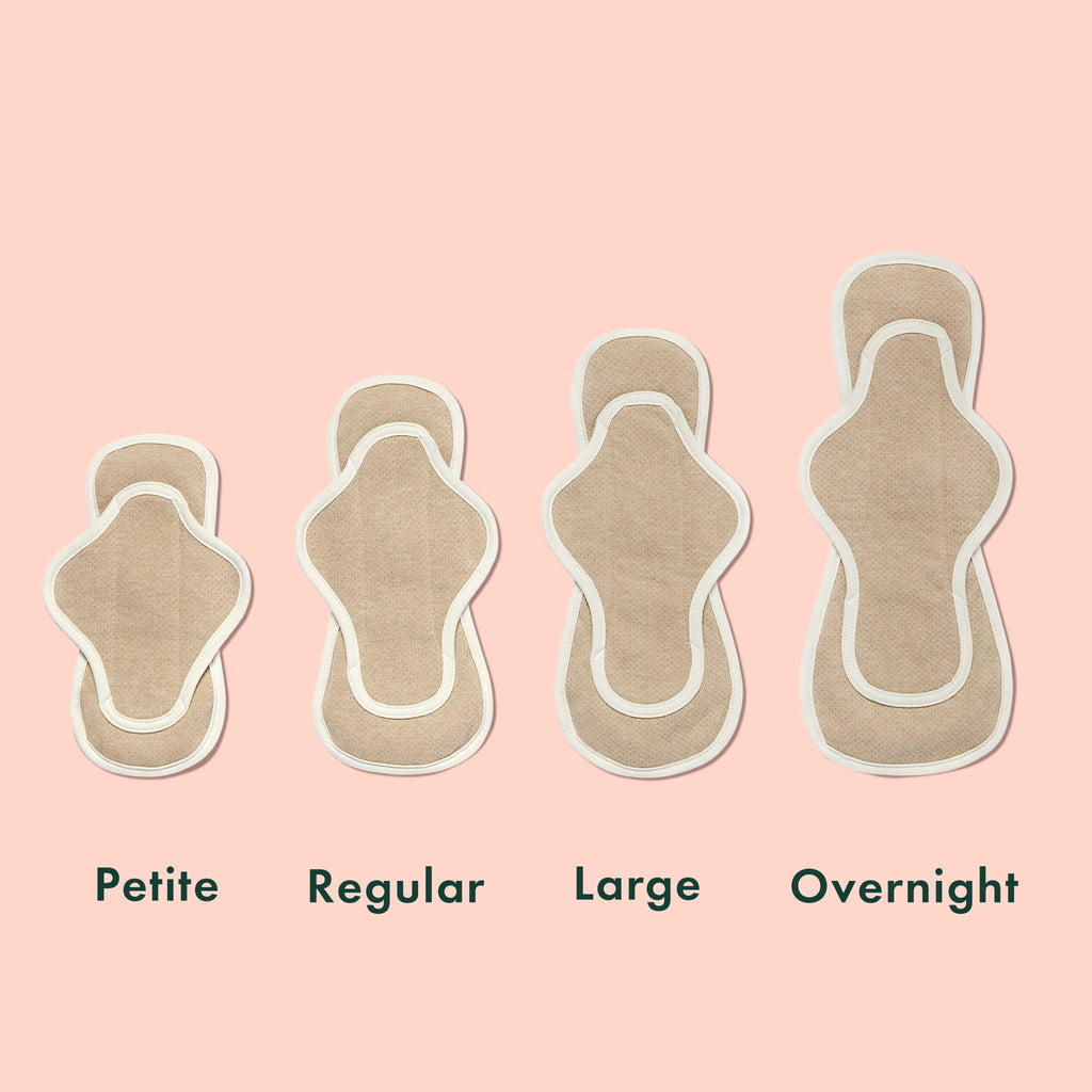 Organic Cotton Reusable Menstrual Pads - 3 Count