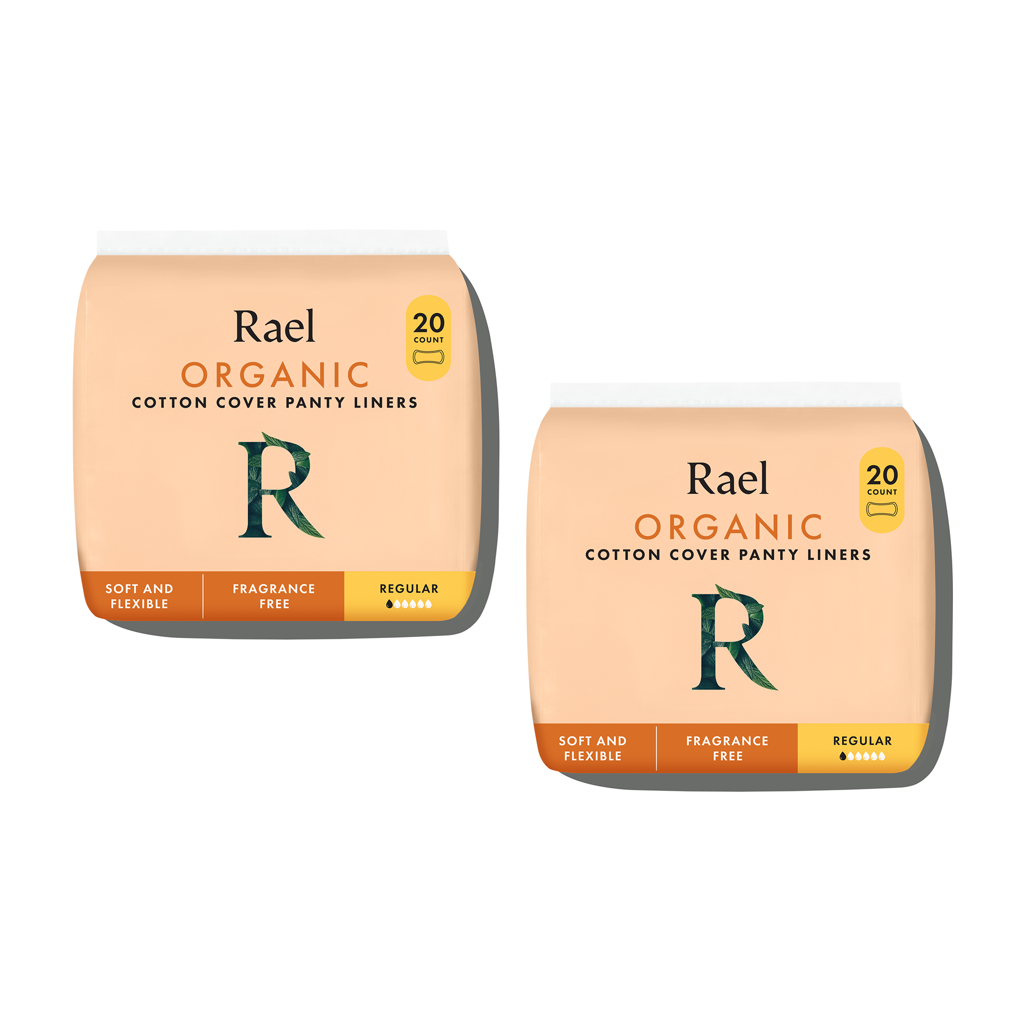 Regular Unscented Panty Liners Made With Organic Cotton
