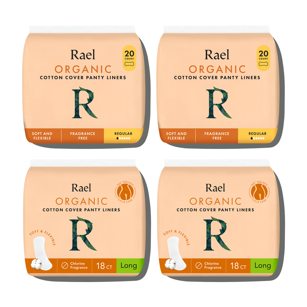 Regular + Long Bundle Unscented Panty Liners Made With Organic Cotton